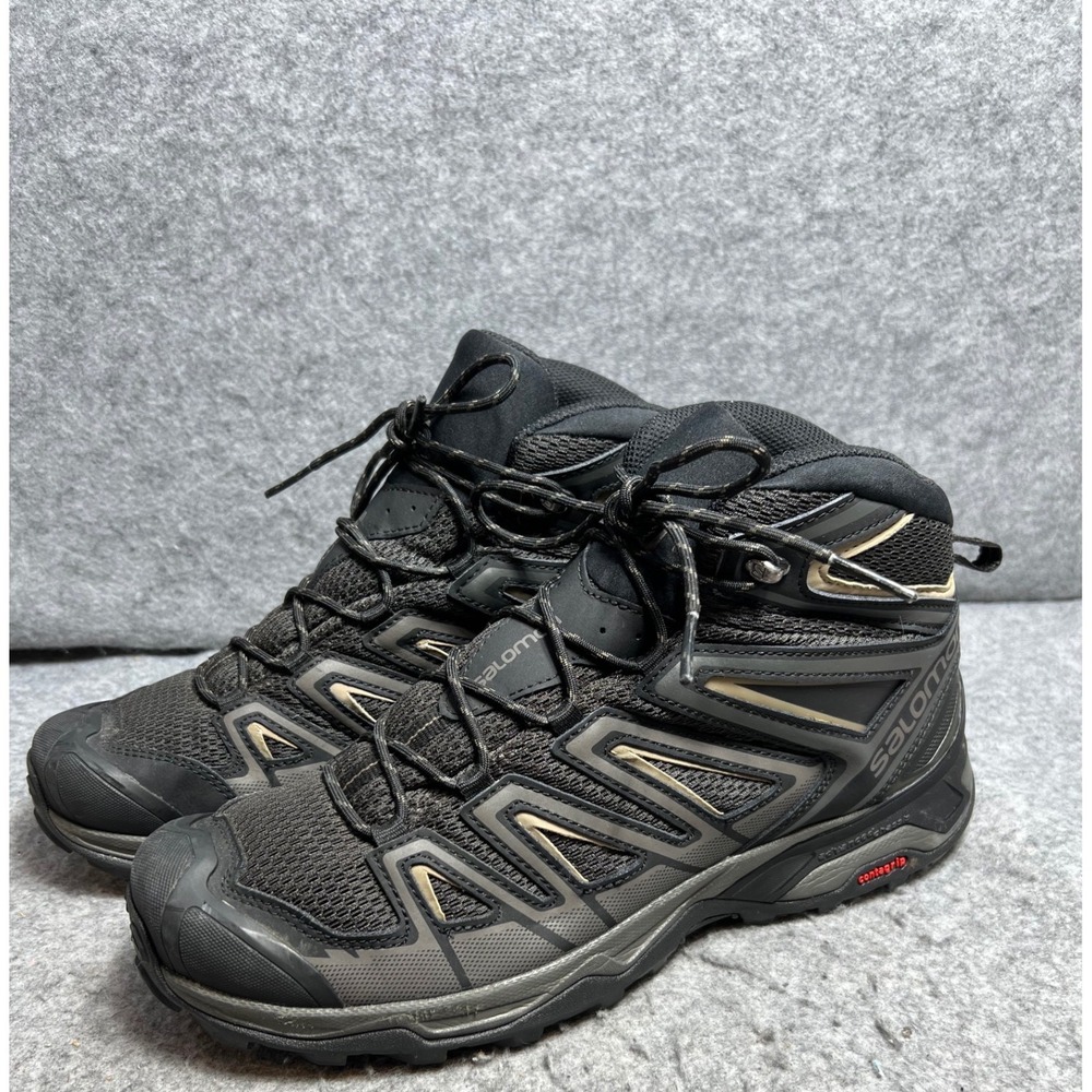 Salomon X Ultra 3 Mid GTX Mens Hiking Boots Black Magnet Quiet Shade Size 11